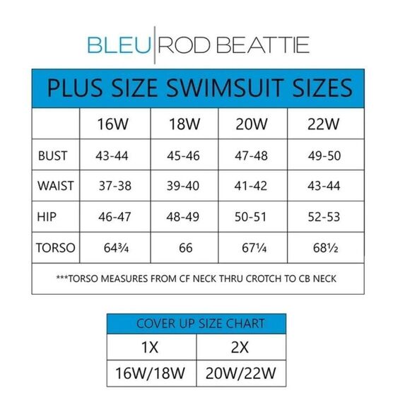 Bleu Swimdress Size 22W Rod Beattie Black Skirted - Picture 13 of 13